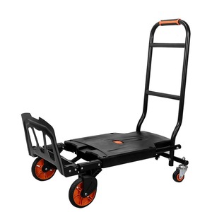 2025新品2-in-1家庭用多目的カートプラットフォームトロリーハンドカート2/4ホイール折りたたみ式ハンドトラック - Product Image 4