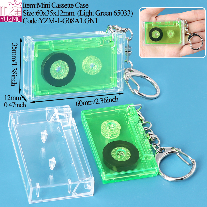 G08B Mini Cassette Case Light Green No NFC