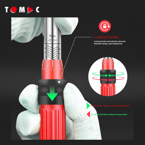 Tomac 7 cái 1/2 "72t 40-220nm xe có thể điều chỉnh mô-men xoắn căng thẳng cờ lê cờ lê với ổ cắm Kit thiết lập trong màu đen BMC - Product Image 4