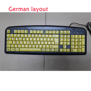 Teclado Alemán y Alemán para gamer, teclado de oficina original con letras grandes, para ordenador de escritorio y ratón - Product Image 2