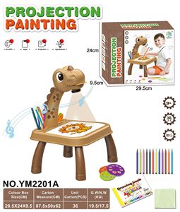 Çocuklar geyik projektör çizim kurulu masa dinozor slaytlar büyük yazı masası çok fonksiyonlu erken eğitim oyuncak - Product Image 4