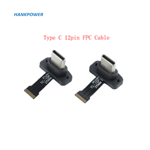 สายเคเบิลชาร์จ FPC 12Pin FPC พร้อมขั้วต่อ USB C,สายแบน90องศา L Shape USB Type C FPC คลิปหลังบางพิเศษ - Product Image 2