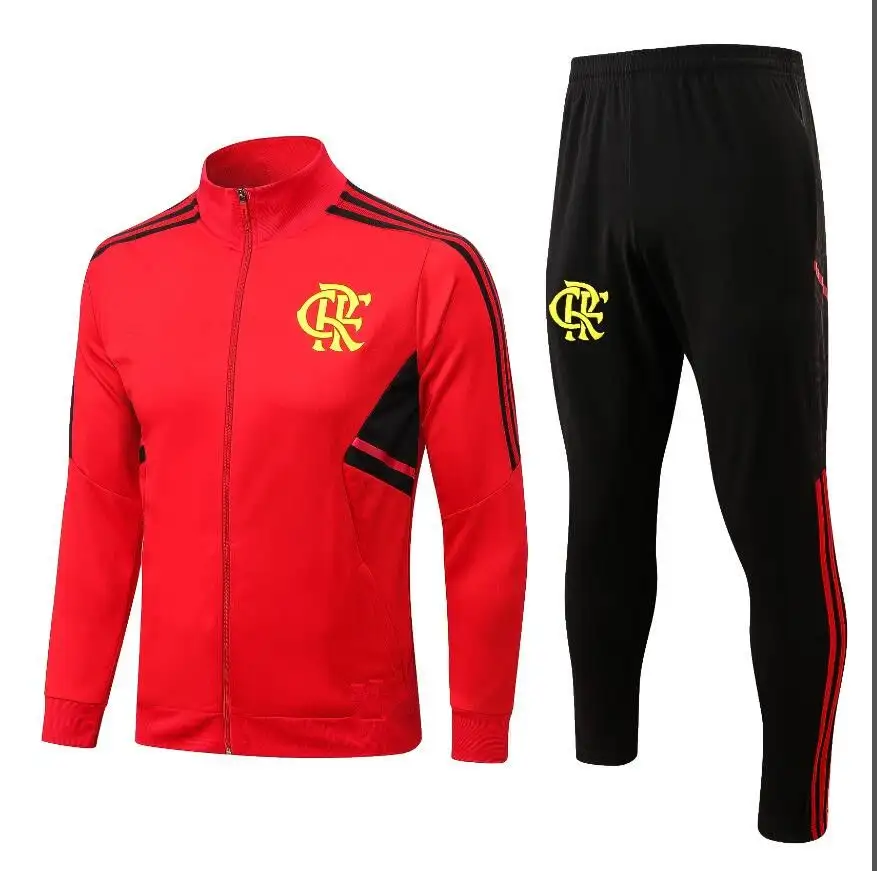 2023 2024 Flamengo chándales traje de entrenamiento traje 23 24 media cremallera Chándal fútbol hombres y niños traje futbol ropa deportiva