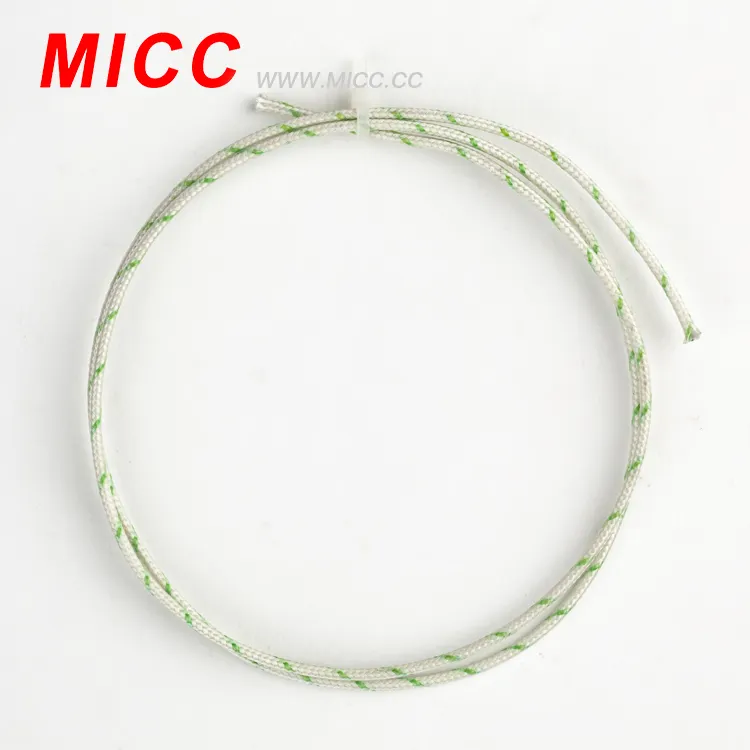 MICC Type K thermocouple extension wire KX-FG-FG-20-IEC K type thermocouple wire fiberglass 2 wires with thermometers