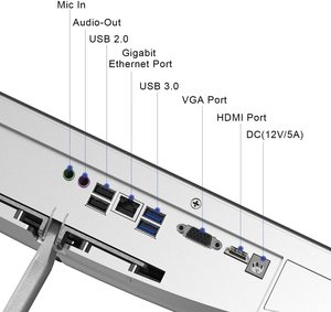 21.5'' 23.8'' AIO Monoblock Desktop Computer Core CPU I3 I5 I7 for Business 1920*1080P HD Graphics All in One <strong>Pc</strong> - Product Image 3
