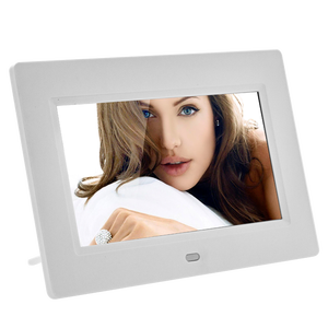 Khung Ảnh Kỹ Thuật Số Bằng Nhựa Trắng Khung Ảnh LED 7 Inch <span class=keywords><strong>CE</strong></span> <span class=keywords><strong>FC</strong></span> RoHS Đã Được Xác Minh - Product Image 1