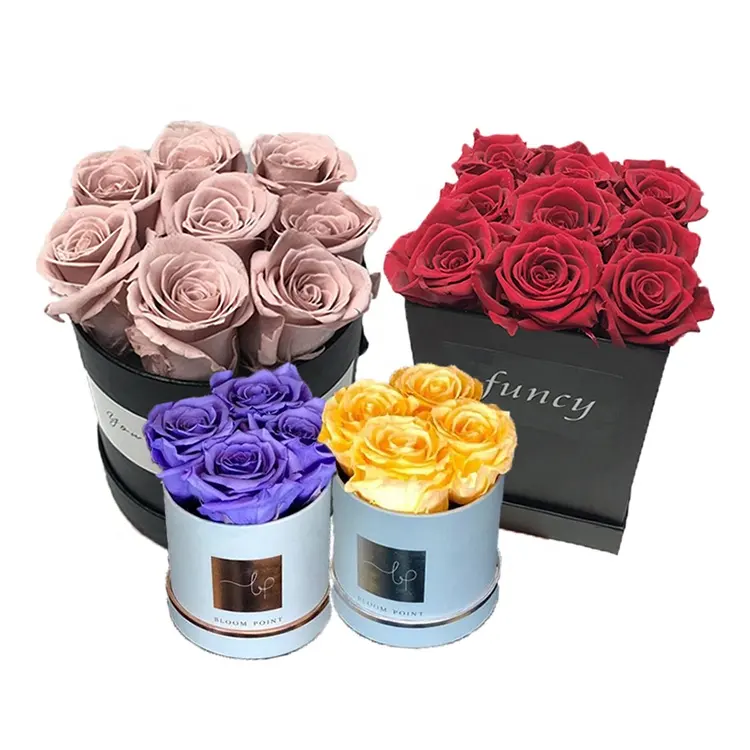 Roses éternelles, 1 pièce, cadeau avec les invités de mariage, plante romantique