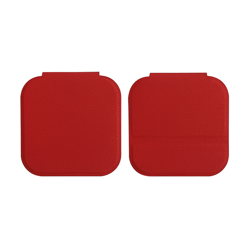 Espejo de cuero PU rojo