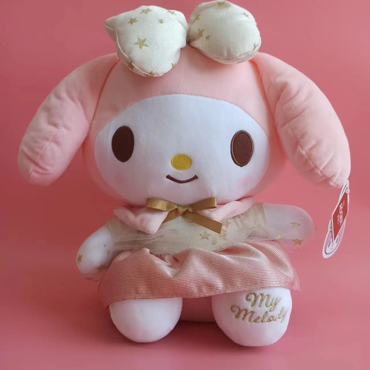 Linda pareja de muñecos de peluche de dibujos animados Kuromid regalo sanrioed Melody kted gato muñeca juguetes negro dorado bebé regalos Halloween para niña