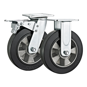 4 5 6 8 Zoll Werkseitig schwenkbares Rollen rad Gummi rollen Hochwertige Hochleistungs-Industrie rollen lager - Product Image 3