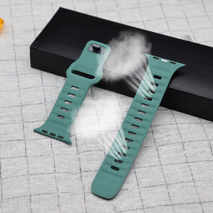 Özel Logo yedek bilek Watchband silikon akıllı Appl saat kayışı Band apple izle 9 8 7 6 5 4 ters toka bant - Product Image 5