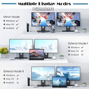 适用于MacBook Pro Air的USB C至双HDMI适配器4k双显示器适配器2合1 C型 (迅雷3) 至HDMI转换器 - Product Image 4