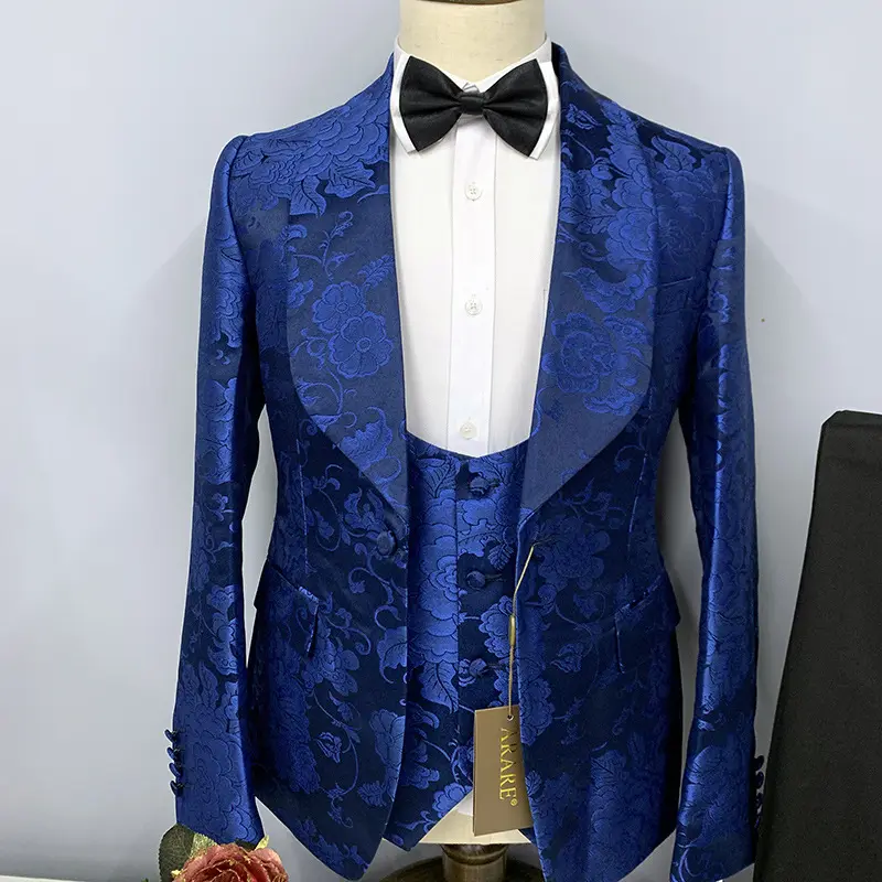 Hot Sale Mode drei Stück Business formelle Hochzeit Slim Fit Anzüge für Männer