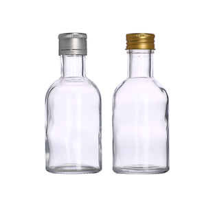 带盖玻璃迷你酒瓶小玻璃酒精瓶可重复使用的空精神迷你酒瓶 - Product Image 6
