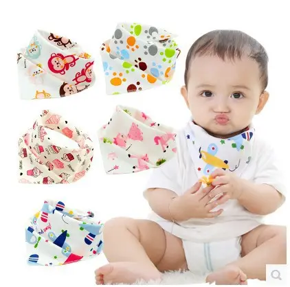 Accepteren Custom Design Goedkope Groothandel Baby Schort Bib 2 Lagen Water Proof Biologisch Katoen Bib Ademend Cartoon Spenen Bib