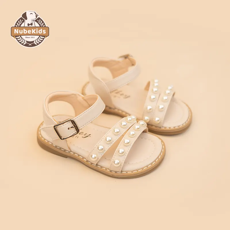 Vente en gros Sandales à perles personnalisées pour enfants Sandales princesse pour filles Chaussures pour enfants bébé fille