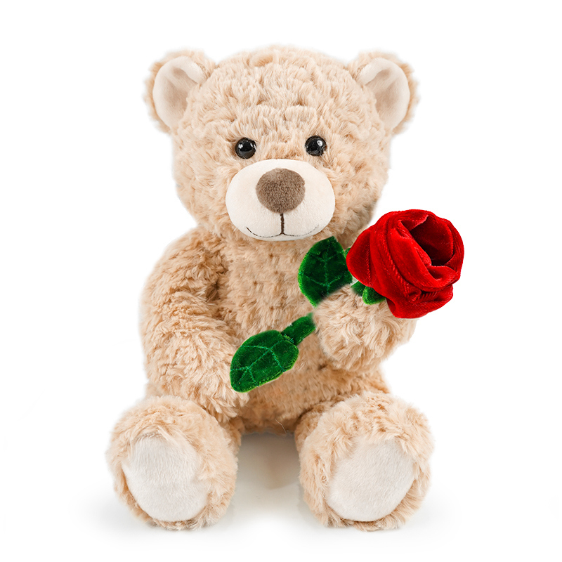 light brown Teddy with Rose