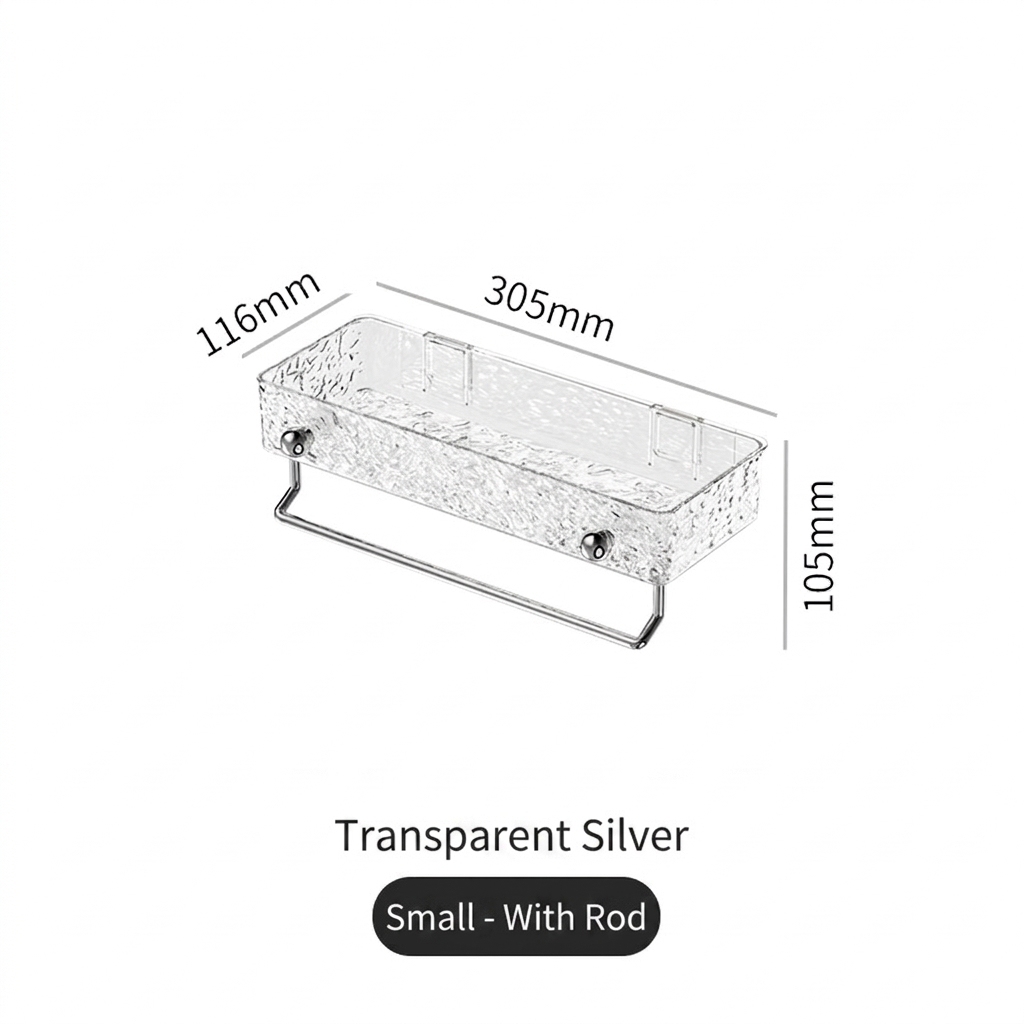 30cm-transparente S con toallero