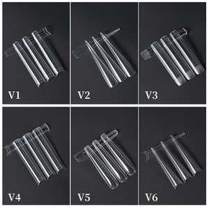 VINIMAY ABS 5XL yumuşak jel tırnak ipuçları yarım kapak Stiletto tam kapak kare tabut tırnak ipuçları hiçbir c eğrisi temizle düz tırnak ucu - Product Image 6