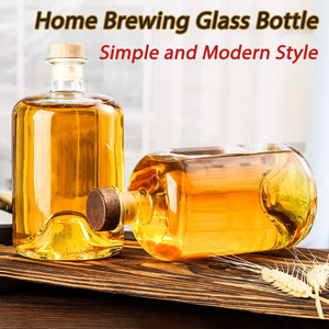 Büyük kapasiteli cam şarap şişesi 1750ml 1.75l şeffaf votka şarap şişesi özelleştirilmiş hacim şarap şişesi - Product Image 5