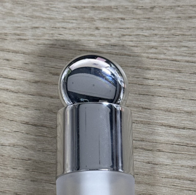 Pincel gota 6ml-cabeza plana plateada-abs esmerilado