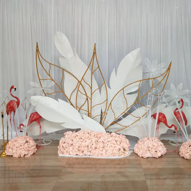 Decoraciones de fiesta, nuevo arco Floral de Metal para boda, centros de mesa, fondo