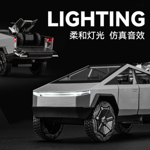 1/32 Teslsa Pickup Diecast alaşım Model araba oyuncak simülasyon küçük Mini dekorasyon - Product Image 4