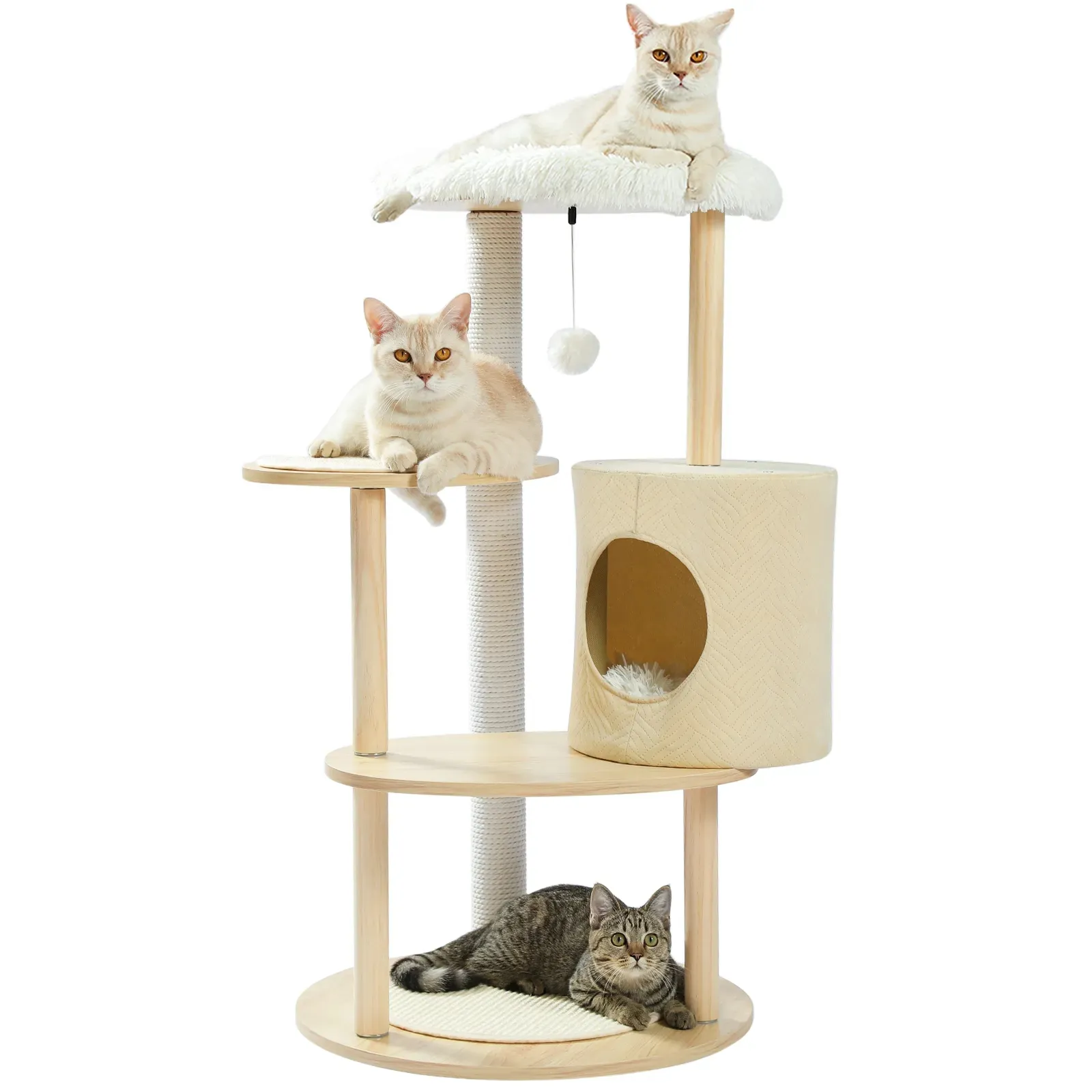 Cadre d'escalade pour chat livraison domestique grand chat grattoir jouet maison arbre meubles pour animaux de compagnie arbre en bois rayé chat saut échelle