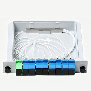 Cassette de séparateur de fibre optique PLC SC APC haute précision 1x4 FTTH 4G WiFi GSM GPRS Module réseau Longueur personnalisable - Product Image 3