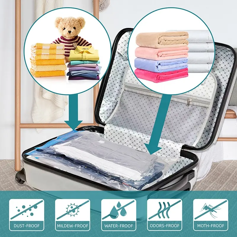Clothes Storage Space Pack Saver Foldable Bag Travel Vacuum Clothes Modern Clothing Storage Vaccum Compressed Bag