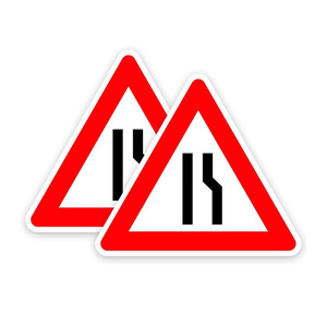 100 di visibilità di vendita calda-800m pannello in alluminio pellicola riflettente rosso triangolo strada restringimento in avanti segnali di sicurezza del traffico - Product Image 3