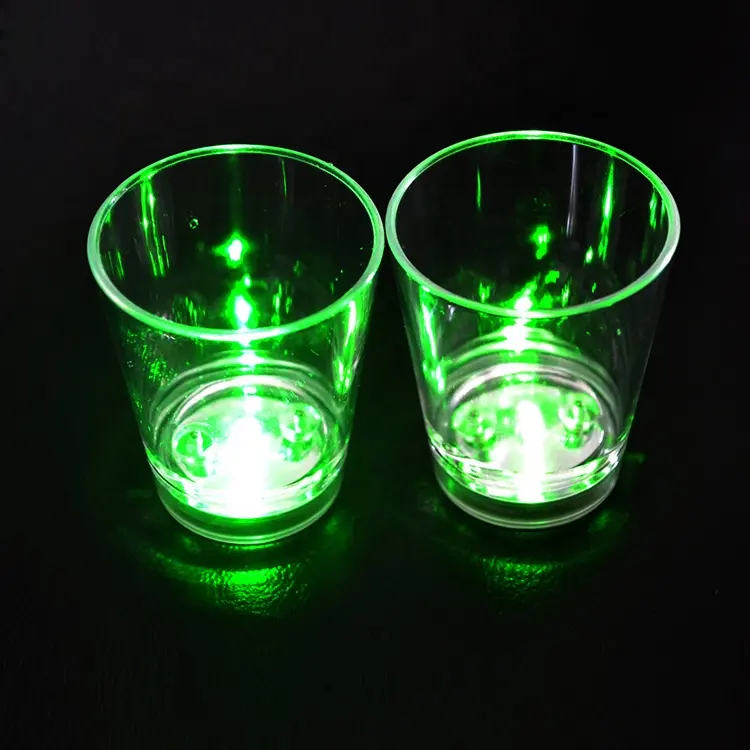 Linli iluminação de vidro personalizada, verde, led, atirador, propaganda, luz, copo