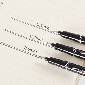 Japonya ucu çift hat pürüzsüz yazma kaliteli 0.1mm cetvel kalemi G-09901 sanatçı kalem - Product Image 3