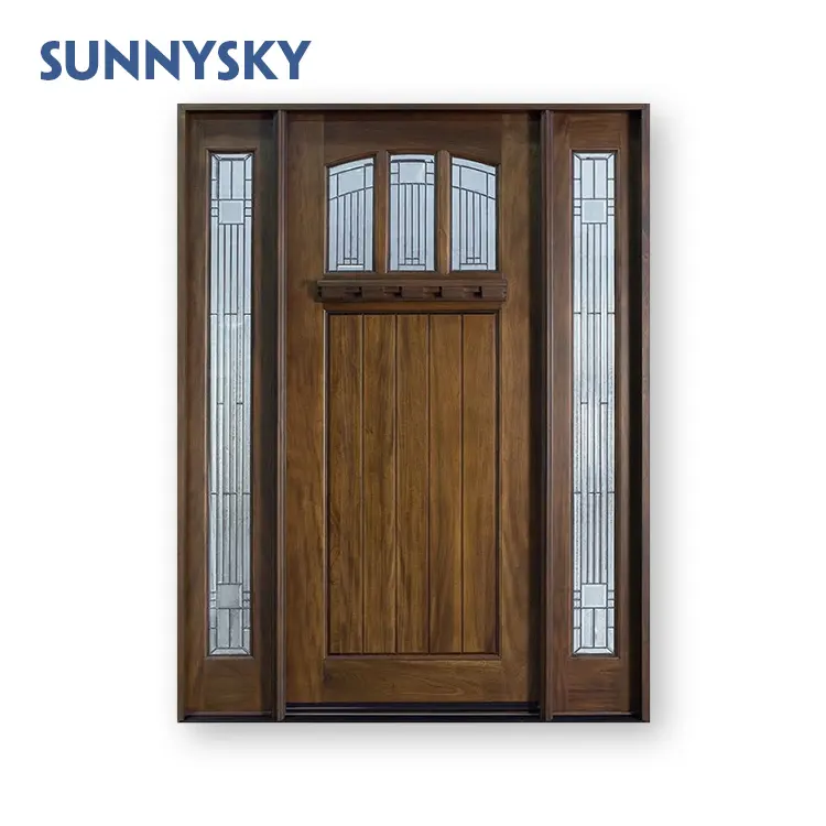 Sunnysky-fabricante personalizado de puertas de MDF hechas a medida, chapa, puertas de madera para moscas