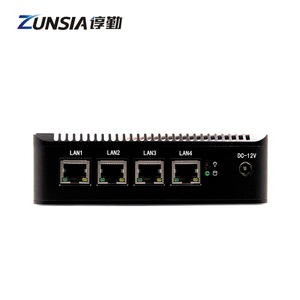 Zunsia Intel J4125 J1900 Nano Mini PC Thin Client Atom E3845 4 puertos Ethernet RS232 X86 Linux enrutador de escritorio sin ventilador Mini PC - Product Image 1
