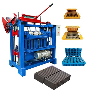 4-35a Maquinaria eléctrica para hacer ladrillos Máquina de moldeo para hacer bloques de hormigón de enclavamiento manual - Product Image 1