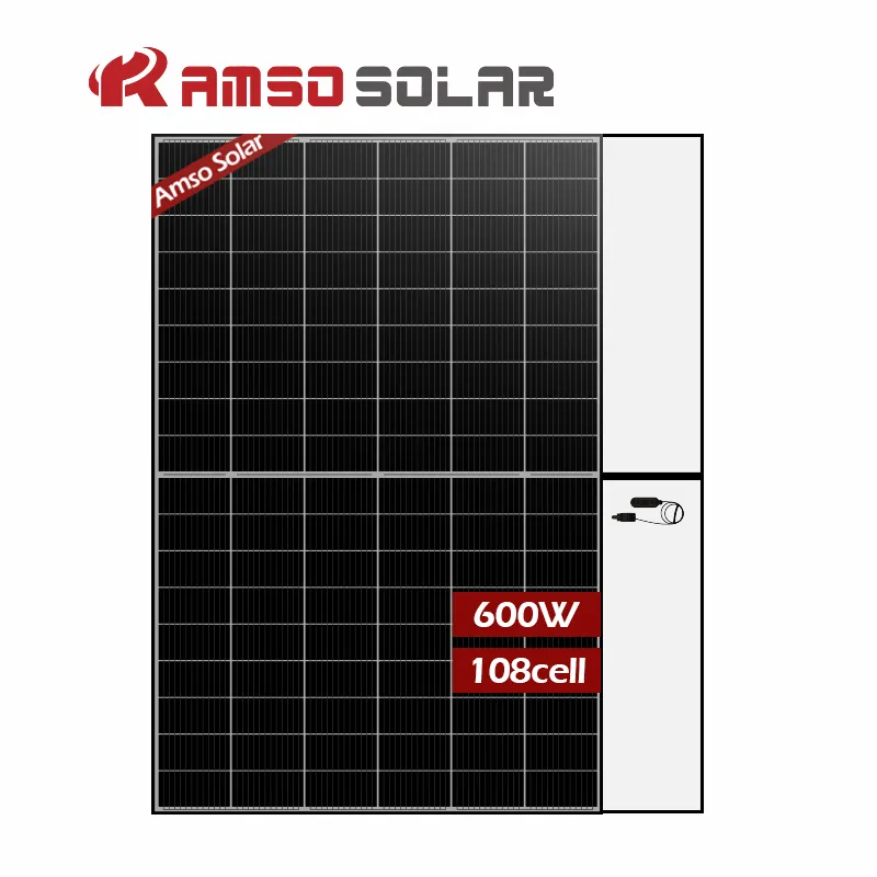 450W 480W 500W 550W Solar Power Mono Panel Surya Sel Separuh 1000W Harga 600 Watt Modul Pv Sistem Surya