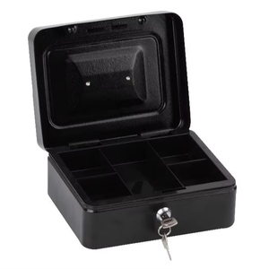 取り外し可能なコイントレイとキーロック付きスチールミニキャッシュボックス - Product Image 1