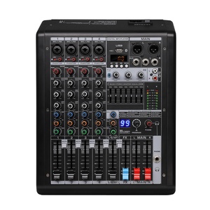 S-<strong>6</strong> Hot Products Professional <strong>6</strong> Channels <strong>Audio</strong> DJ Mixer Built-in 99DSP Effect Two Stereo <strong>Inputs</strong> for Sound System - Product Image 1