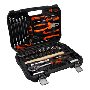 Ferramentas de hardware doméstico, alicate de martelo, chave de fenda, conjunto de ferramentas para reparo de automóveis, caixa de ferramentas para pneus, 58 peças