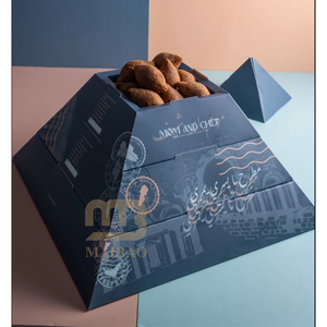 Özel arapça Eid piramit karton yiyecek kutusu tasfiye aperatif tatlı pasta piramidal ramazan kutusu sınıflandırma tabağı ambalaj konteyner - Product Image 2