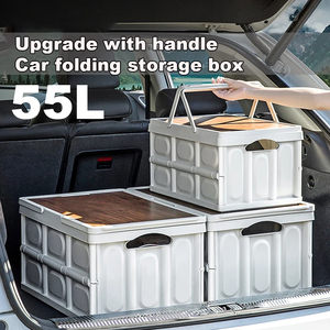 กล่องเก็บของแบบใช้งานได้จริงมัลติฟังก์ชั่นTrunk Organizerทนทานก่อสร้างCampingกล่องเก็บหนากล่องพับประหยัดพื้นที่