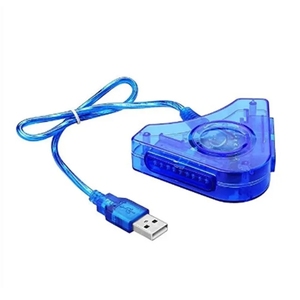 PS2游戏手柄至PS3电脑控制器转换器的双端口三角形USB适配器 - Product Image 2