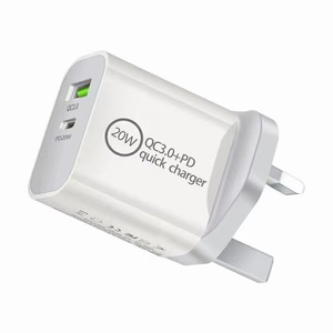UK Plug <strong>All</strong>-Function Fast Charging Wall <strong>Charger</strong> PD20W Multi-Port USB QC3.0 Type-A Type-C IOS Phone Ports 5V/3A Supply Adapter - Product Image 5