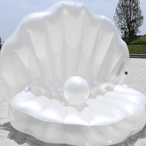 Großhandel Pretty Sea shell Design <span class=keywords><strong>Pool</strong></span> <span class=keywords><strong>Float</strong></span> Tragbarer Shell <span class=keywords><strong>Pool</strong></span> aufblasbarer Lounge Chair mit aufblasbarer Perle