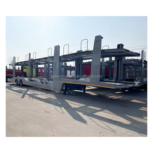 Struttura della piattaforma di carico a doppio strato semirimorchio semirimorchio semichiuso a scheletro, per il carico di trasporto di auto 6/8 - Product Image 1