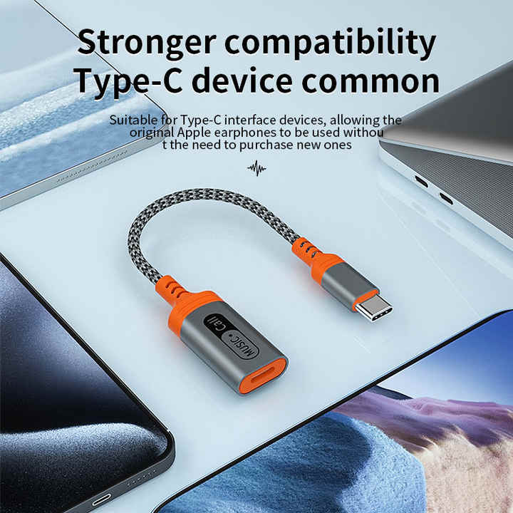 USB-C Hub Headphone Jack Adapter Audio Cable for IPhone15/15pro/ipad Pro/macbook