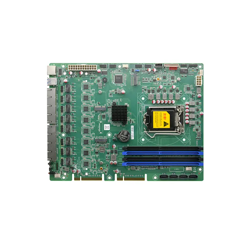لوحة رئيسية Z370SL_8L للحماية الشبكة تدعم شبكة خوادم LGA 1151 Z370 2* PCIE X8 لوحة رئيسية للحماية الشبكة Pfsense 5* USB 2*COM