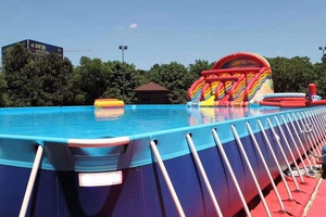 Gran marco de acero de metal al aire libre Piscina rectangular Piscina Intex - Product Image 4