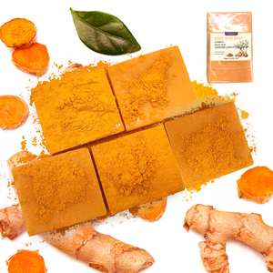 Label pribadi buatan tangan obat pemutih sabun batang kunyit pembersihan mendalam untuk Kulit Normal - Product Image 4